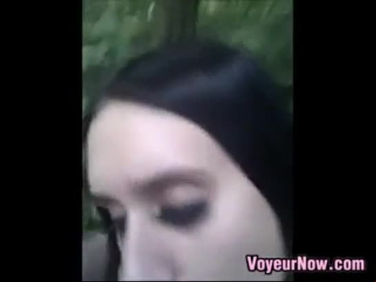 Emo Chick Sucking Cock In The Woods